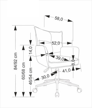 Fancy irodai forgószék (szürke)